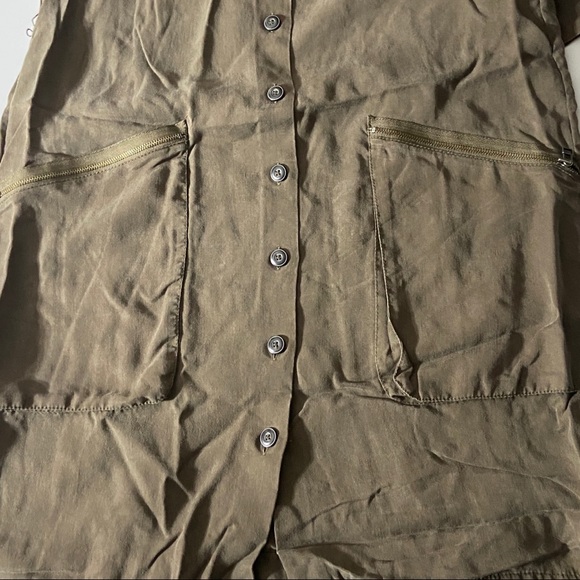 ATM Dress Tunic Long Button Down With Sleeve Small - Picture 5 of 12